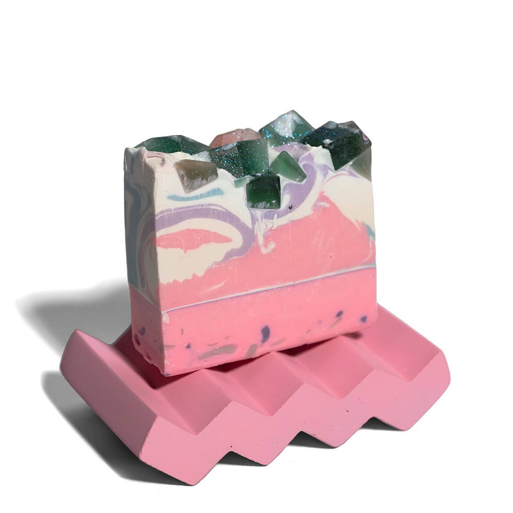 Modern Cement Soap Dish - Pink